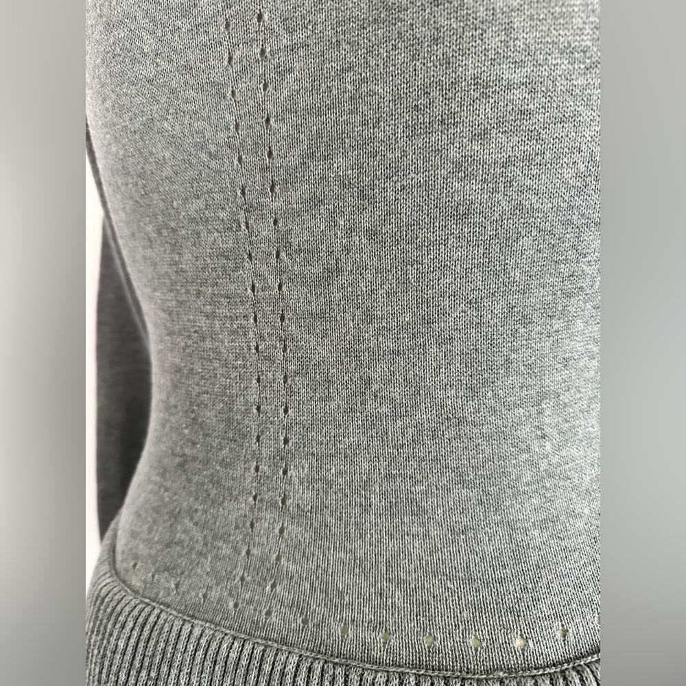 Banana Republic Gray Knit Cardigan | Ruffle Trim | Size M (1223) - Picture 9 of 11